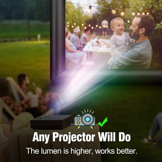 Alt view image 7 of 7 - Inflatable Projector Screen for Outside, 30FT Movie Screen