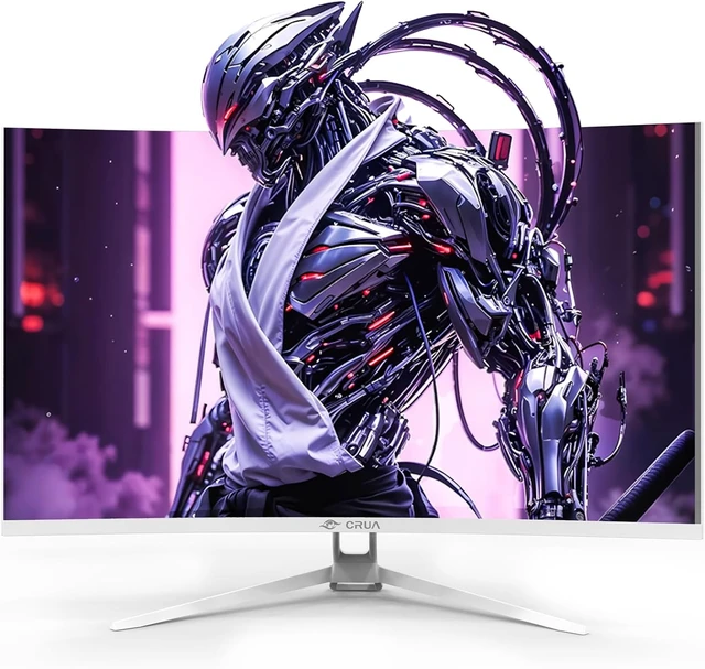 Alt view image 2 of 7 - 32" 4K UHD 160Hz Curved Gaming Monitor, 1500R, FreeSync, White
