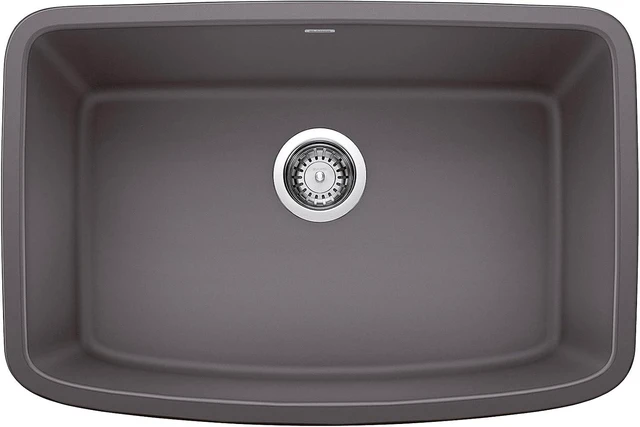 Main image of Valea 27 in. Single Bowl Kitchen Sink, Cinder
