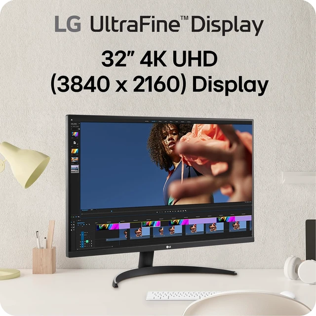 Alt view image 2 of 7 - 32UR500K-B Ultrafine 32-inch 4K UHD (3840x2160) Computer Monitor HDR10 Built-in Speaker x2 OnScreen Control Reader Mode Flicker Safe Borderless Design HDMIx2 DisplayPort Black