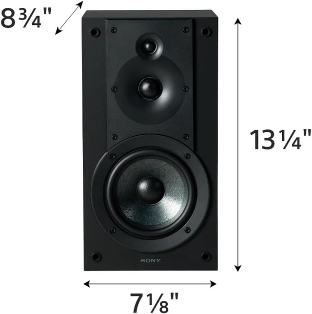 Alt view image 2 of 5 - SS-CS5M2 3-Way 3-Driver Hi-Res Compact Bookshelf Speakers (Pair)