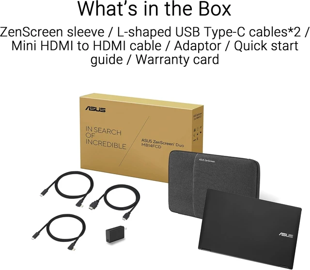 Alt view image 7 of 7 - ZenScreen Duo MB14FCD 14 Inch Foldable Dual-Screen Portable Monitor
