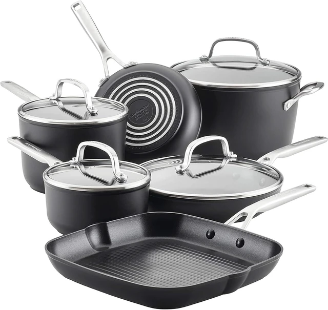 Main image of Hard-Anodized Induction Nonstick Cookware Pots and Pans Set
