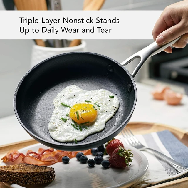 Alt view image 4 of 7 - Hard-Anodized Induction Nonstick Cookware Pots and Pans Set