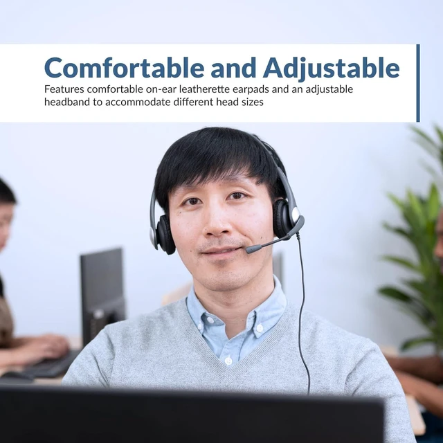 Alt view image 6 of 7 - AC-204 Carton of 24 Stereo Classroom Headsets w/Single Plug and Y-Adapter
