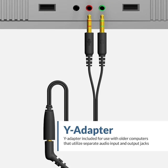 Alt view image 7 of 7 - AC-204 Carton of 24 Stereo Classroom Headsets w/Single Plug and Y-Adapter
