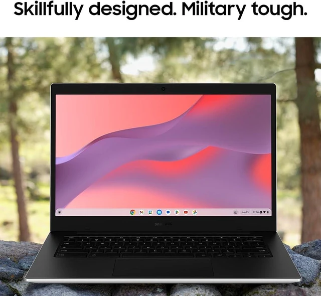 Alt view image 4 of 7 - 14" Galaxy Chromebook Go Laptop PC Computer, Celeron N4500 Processor, 4GB RAM, 64GB Storage, ChromeOS, XE340XDA-KA2US, Student Laptop, Silver
