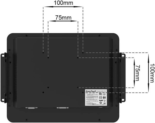 Alt view image 6 of 6 - 10.1 inch 10 Points Front Waterproof Industrial Open Frame PCAP Touch Screen LCD Display Monitor 1280x800 Black