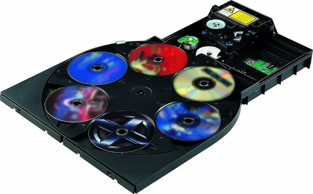 Alt view image 3 of 3 - DX-C390-B 6-Disc CD Carousel Changer - Black