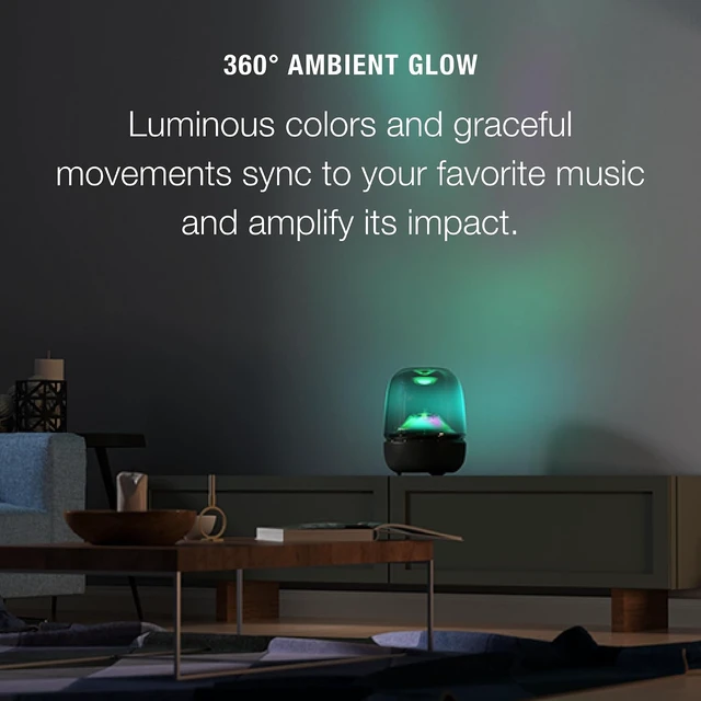 Alt view image 4 of 6 - Aura Studio 5 - Bluetooth Home Speaker - Constant Sound Field with 3-Way Speaker & 360-Degree Lighting - Music Streaming & Auracast Multi-Speaker Connection