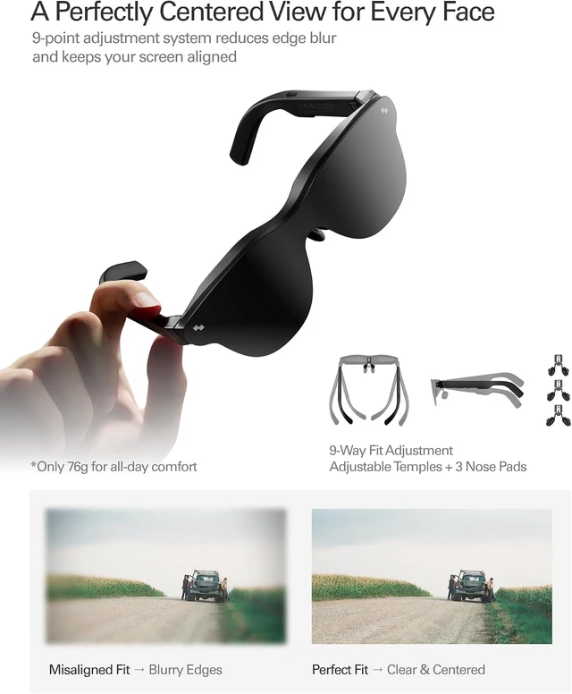 Alt view image 7 of 7 - Air 4 Pro AR/XR Glasses HDR10 201" Display, 120Hz 3D Movie Game