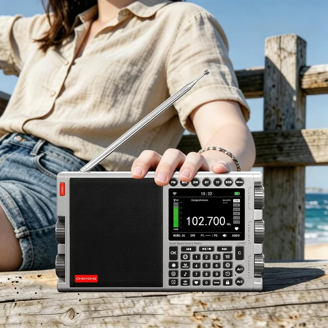 Alt view image 7 of 7 - LC100 Multi-Band Smart Internet Radio,WiFi/4G,AM/FM/MW/SW (Silver)