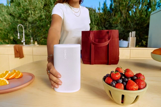 Alt view image 5 of 7 - Play Portable WiFi and Bluetooth Speaker - White