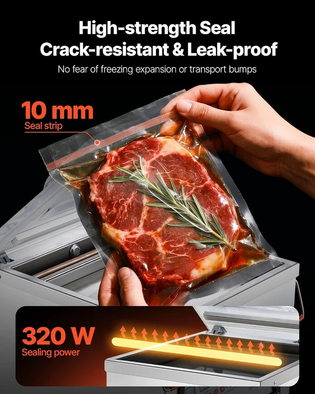 Alt view image 3 of 7 - Chamber Vacuum Sealer 320W Sealing Power 12.6 Inch Sealing Length