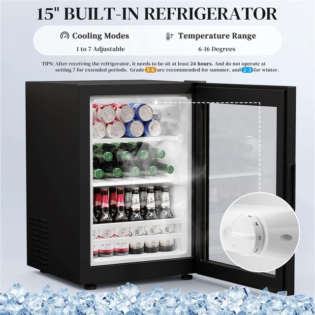 Alt view image 4 of 7 - Large Coffee Bar Cabinet with Fridge (Fridge Included)