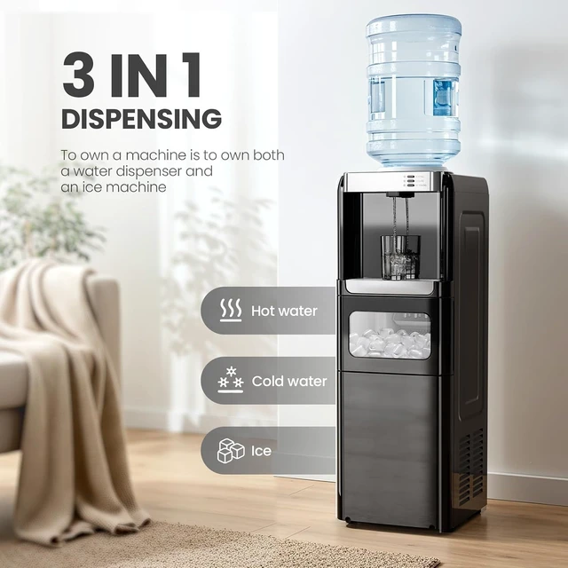 Alt view image 2 of 7 - Water Dispenser with Ice Maker, 3 in 1 Water Cooler, Top Loading