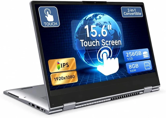 Main image of 15.6" Yoga 2-in-1 Touchscreen Laptop, 8GB RAM 256GB SSD
