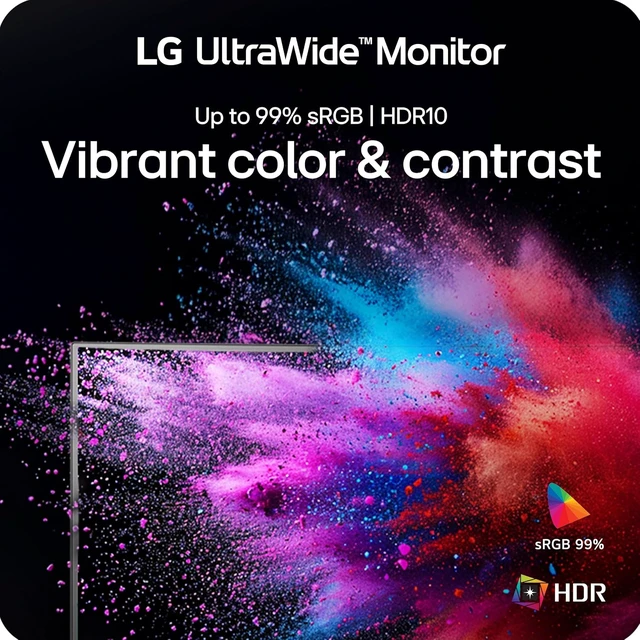 Alt view image 5 of 7 - 34WR55QK-B 34-inch UltraWide WQHD (3440 x 1440) Curved Computer Monitor, 100Hz, 5ms, HDR10, Reader Mode, HDMI, DisplayPort, USB Type-C, Tilt/Height Adjustable Stand, Black