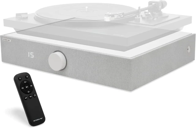 Main image of Spinbase 2 Speaker System Designed for Turntables; Phono Input, BT, Analog and Optical Input, ISOGroove Anti-Feedback, with Remote Control - (White)