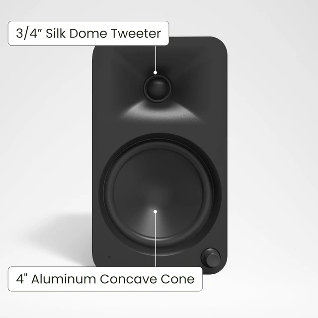 Alt view image 2 of 7 - ORA4 Powered Bluetooth Desktop Speakers - Pair Matte Black