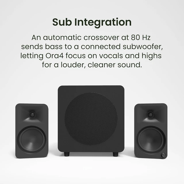 Alt view image 4 of 7 - ORA4 Powered Bluetooth Desktop Speakers - Pair Matte Black