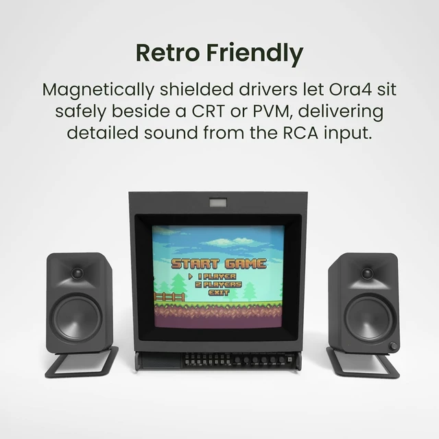 Alt view image 7 of 7 - ORA4 Powered Bluetooth Desktop Speakers - Pair Matte Black