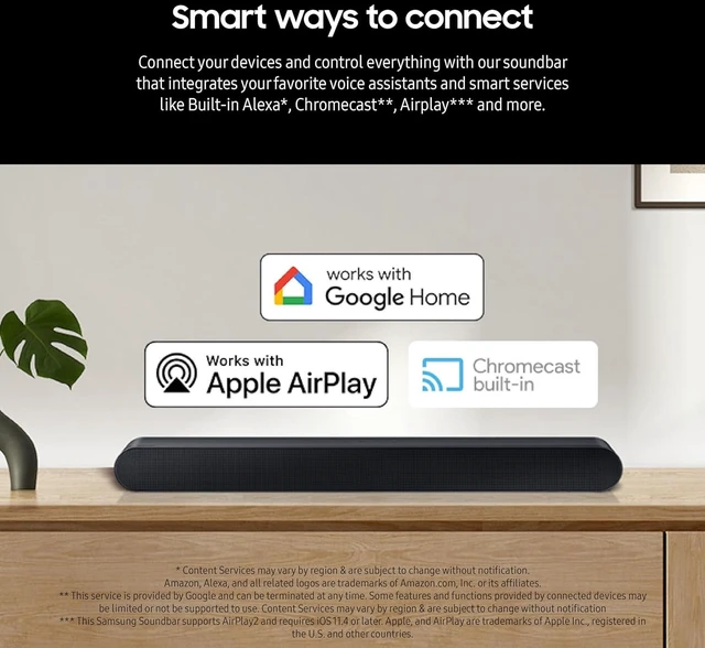 Alt view image 6 of 7 - S60D 5.0ch Soundbar w/Wireless Dolby Atmos Audio, All-in-One Design, Q-Symphony, SpaceFit Sound Pro, Adaptive Sound, Game Mode Pro with Alexa Built-in, HW-S60D/ZA