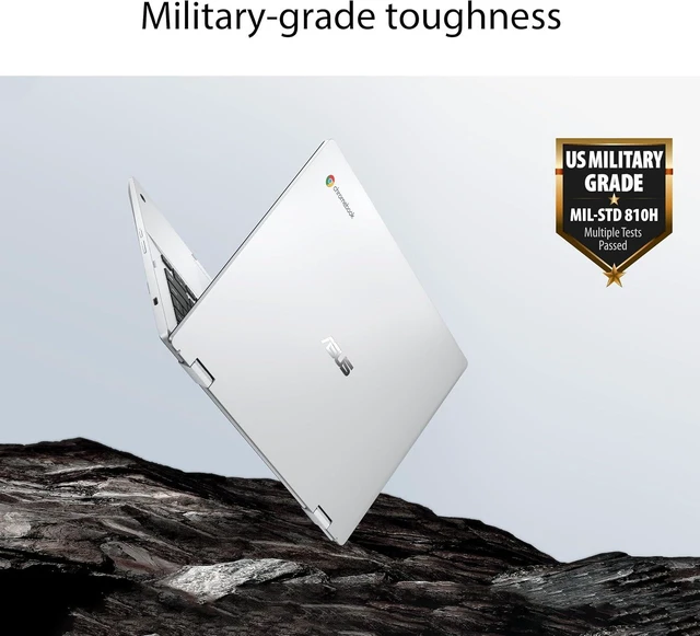 Alt view image 3 of 7 - Chromebook Flip CX1 Convertible Laptop, 14" FHD NanoEdge 360-degree Touchscreen, Celeron N4500 Processor, 128GB eMMC Storage, 8GB RAM, ChromeOS, Transparent Silver, CX1400FKA-AS88FT