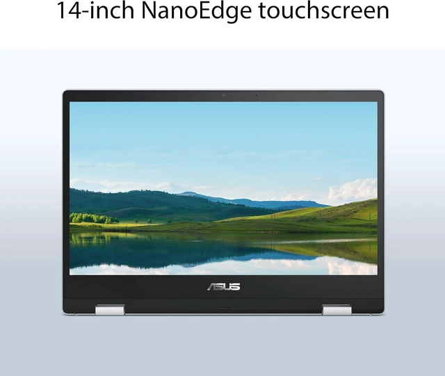 Alt view image 4 of 7 - Chromebook Flip CX1 Convertible Laptop, 14" FHD NanoEdge 360-degree Touchscreen, Celeron N4500 Processor, 128GB eMMC Storage, 8GB RAM, ChromeOS, Transparent Silver, CX1400FKA-AS88FT
