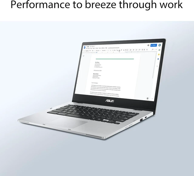 Alt view image 5 of 7 - Chromebook Flip CX1 Convertible Laptop, 14" FHD NanoEdge 360-degree Touchscreen, Celeron N4500 Processor, 128GB eMMC Storage, 8GB RAM, ChromeOS, Transparent Silver, CX1400FKA-AS88FT