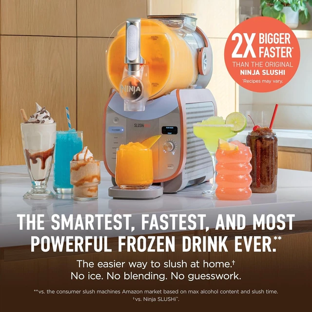 Alt view image 2 of 7 - SLUSHi MAX Smart Frozen Drink Maker, 12+ Servings, Peach, FS605