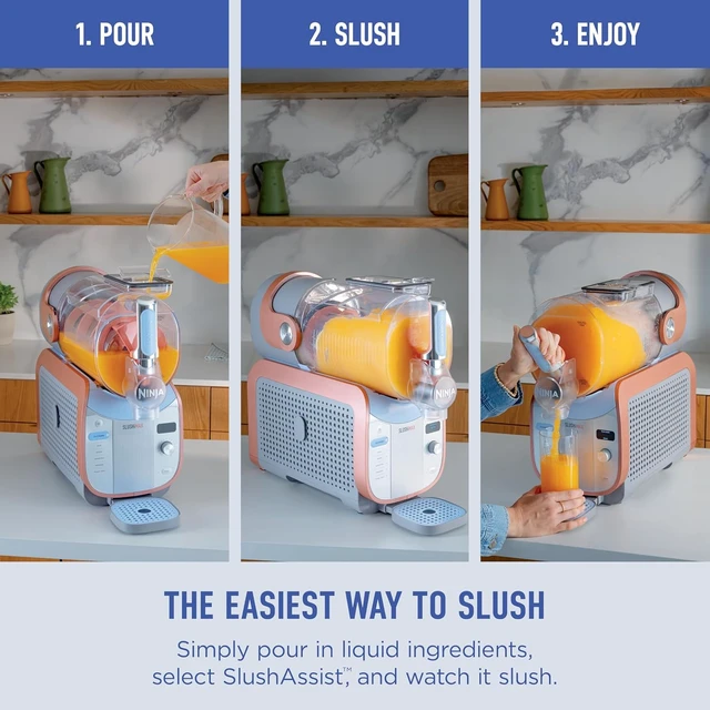 Alt view image 6 of 7 - SLUSHi MAX Smart Frozen Drink Maker, 12+ Servings, Peach, FS605