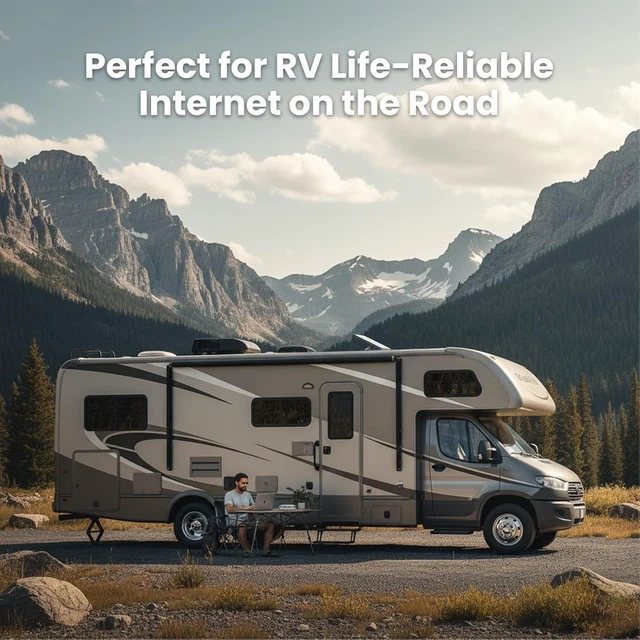 Alt view image 5 of 7 - SpaceX Mini Satellite Internet Kit 4th Gen High-Speed, Low Latency Phased Array Antenna Portable Internet for RV, Camping, Boats, Remote Work & Off-Grid Locations, Compatible with Starlink