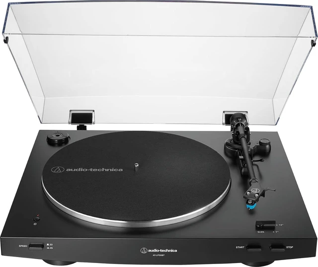 Alt view image 4 of 7 - AT-LP3XBT-BK Bluetooth Turntable Belt Drive Fully Automatic 33/45 (Black)
