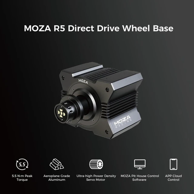 Alt view image 4 of 7 - R5 Bundle Racing Wheel, Direct Drive Base, Pedals Simulator Kit for PC