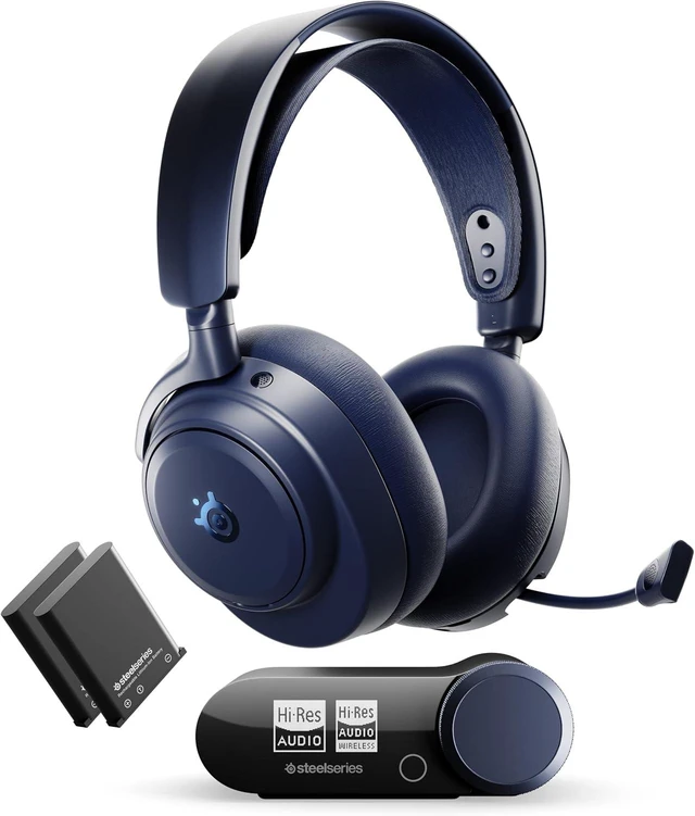 Main image of Arctis Nova Pro Omni - Hi-Res Wireless Gaming Headset, 96kHz/24bit, ANC, ClearCast Pro Mic, AI Noise Rejection, Mobile App, Mix 2.4GHz + BT, OmniPlay PC++Xbox - Midnight Blue