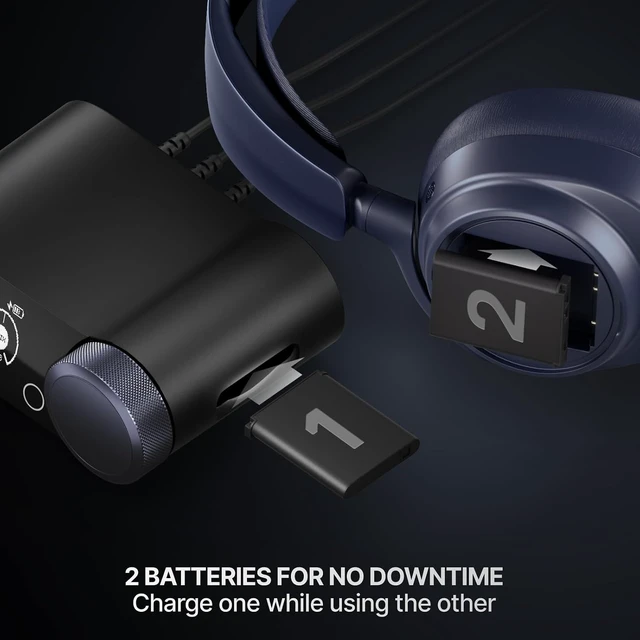 Alt view image 6 of 7 - Arctis Nova Pro Omni - Hi-Res Wireless Gaming Headset, 96kHz/24bit, ANC, ClearCast Pro Mic, AI Noise Rejection, Mobile App, Mix 2.4GHz + BT, OmniPlay PC++Xbox - Midnight Blue
