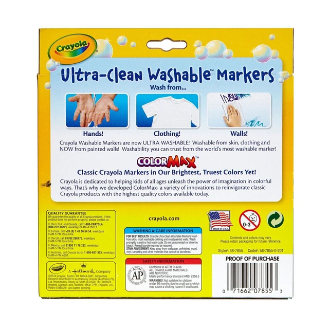 Alt view image 4 of 7 - 10ct Ultra Clean Washable Broad Line Markers, Bright Colors, Elementary School Supplies, Classroom Essentials for Teachers, Ages 3+
