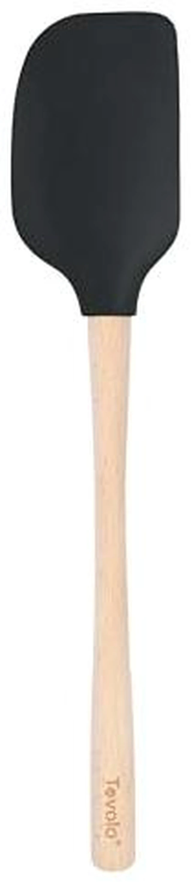 Alt view image 3 of 5 - Tovolo Silicone Spatula Wooden Handle for Cooking Baking Mixing, Heat Resistant Food Safe BPA Free Flexible Silicone Baking Spatula with Wood Handles Kitchen Utensils Nonstick Safe, Aqua Seafoam Green