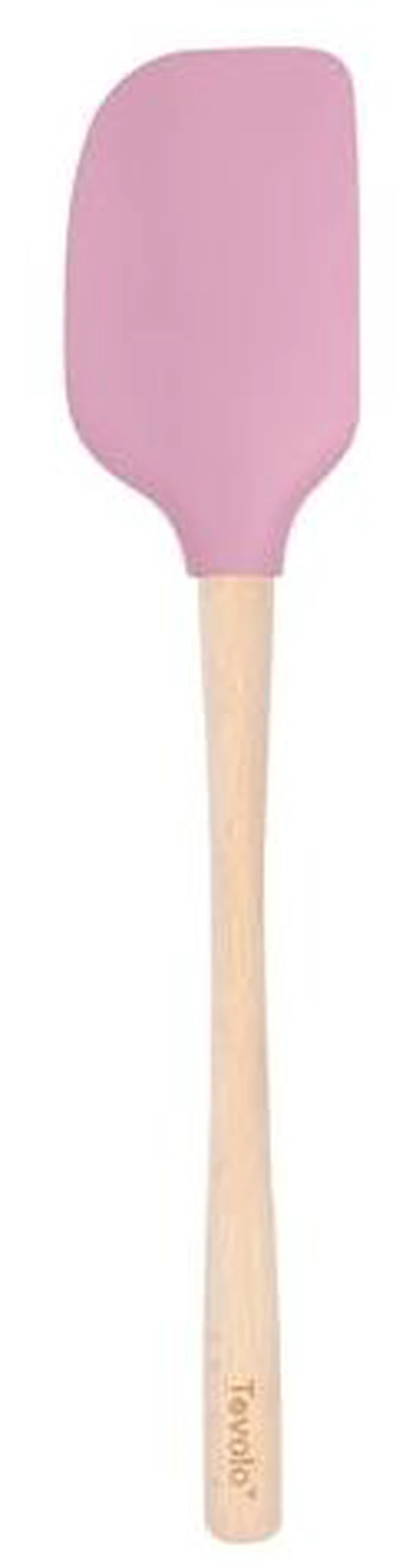Alt view image 4 of 5 - Tovolo Silicone Spatula Wooden Handle for Cooking Baking Mixing, Heat Resistant Food Safe BPA Free Flexible Silicone Baking Spatula with Wood Handles Kitchen Utensils Nonstick Safe, Aqua Seafoam Green