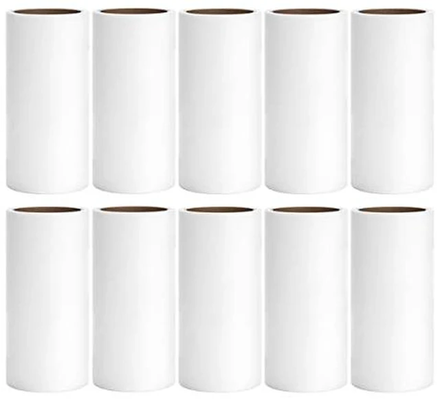 Alt view image 2 of 2 - Lint Roller Refills 4 inch Bulk 10 Rolls Total 600 Sheets Extra Sticky Lint Remover Replacement Refills Compatible with Evercare PetLovers Muji IKEA and Others (Inside Dia. 1-1/2 inch)