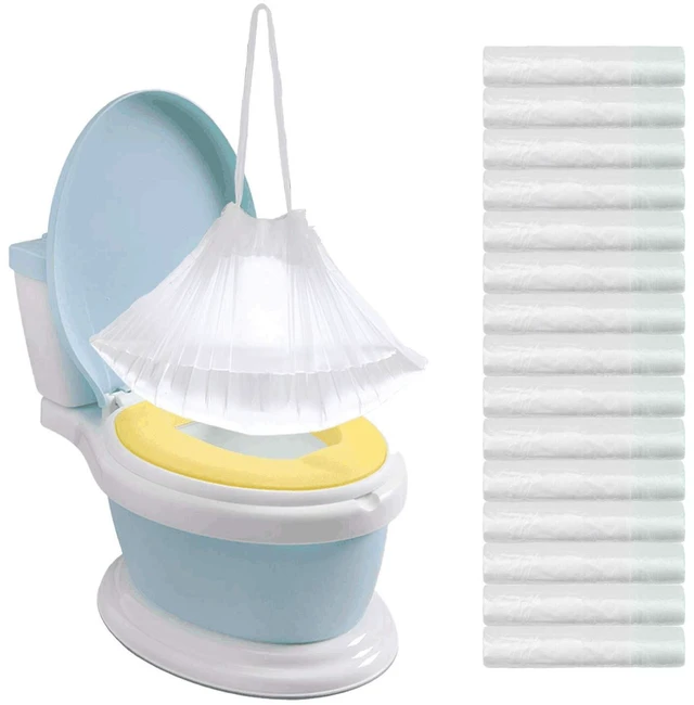 Main image of 200 Pack Portable Potty Chair Liners with Drawstring, Potty Bags Liners Disposable for Baby Toilet Potty Training Seat