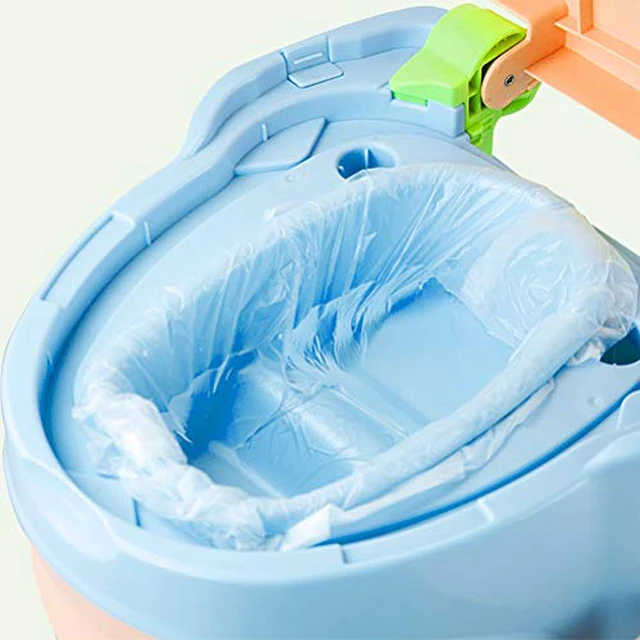 Alt view image 6 of 7 - 200 Pack Portable Potty Chair Liners with Drawstring, Potty Bags Liners Disposable for Baby Toilet Potty Training Seat