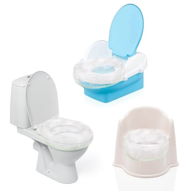 Alt view image 7 of 7 - 200 Pack Portable Potty Chair Liners with Drawstring, Potty Bags Liners Disposable for Baby Toilet Potty Training Seat