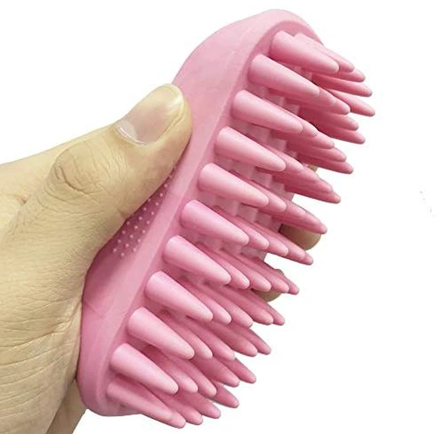 Alt view image 3 of 6 - Pet Silicone Shampoo Brush for Long & Short Hair Medium Large Pets Dogs Cats,Shower Wash Curry Brush,Dog hair Products Accessories Dog Back Massage for Long & Short Hair Small Large Pets Dogs(