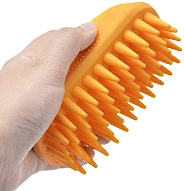 Alt view image 2 of 6 - Pet Silicone Shampoo Brush for Long & Short Hair Medium Large Pets Dogs Cats,Shower Wash Curry Brush,Dog hair Products Accessories Dog Back Massage for Long & Short Hair Small Large Pets Dogs(
