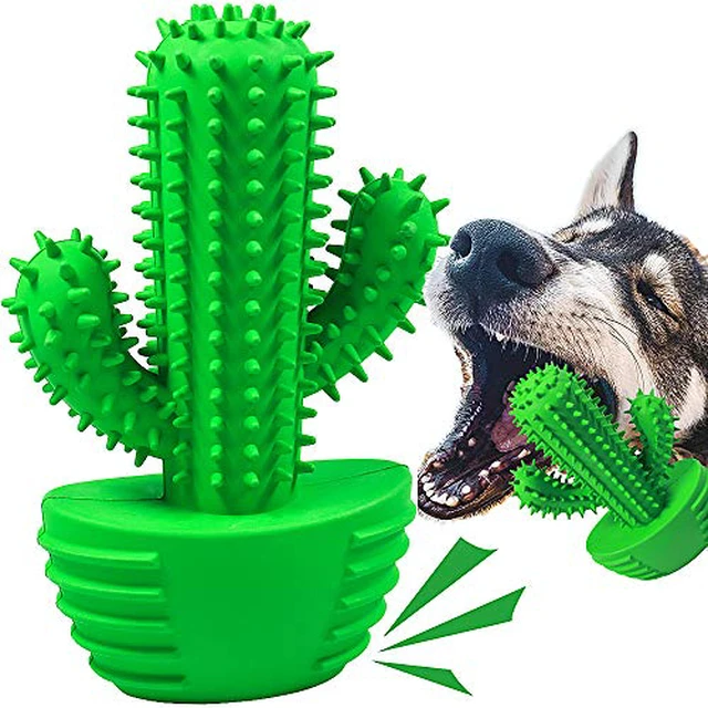 Alt view image 2 of 7 - Dog Chew Toys Dog Toothbrush Stick Teeth Cleaning Brush Dental for Medium Large Dog, Puppy Christmas Easter Birthday Gifts, Outdoor Squeaky Toys for Aggressive Chewers Interactive Tough Toys