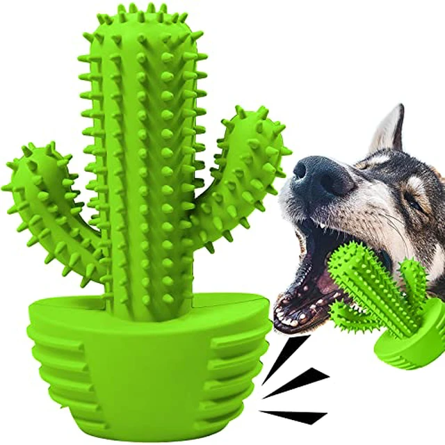 Alt view image 4 of 7 - Dog Chew Toys Dog Toothbrush Stick Teeth Cleaning Brush Dental for Medium Large Dog, Puppy Christmas Easter Birthday Gifts, Outdoor Squeaky Toys for Aggressive Chewers Interactive Tough Toys