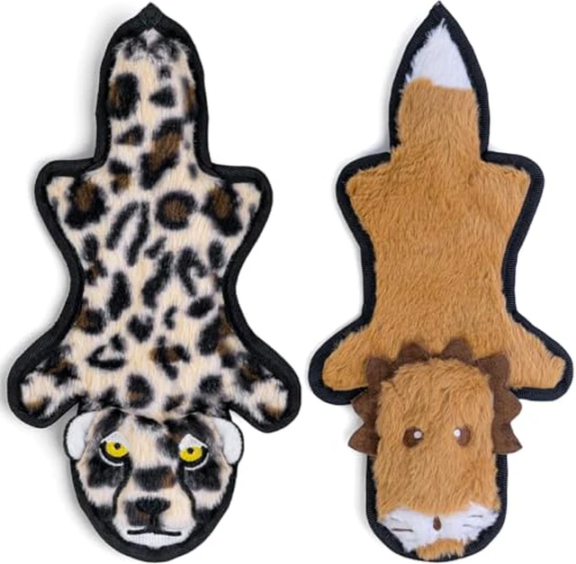 Alt view image 4 of 6 - No Stuffing Dog Toys Crinkle Squeaky, Long Lasting Chews for Aggressive, Durable Plush Dog Puppy Chew Toys for Teething, with 6 Tough Layers for Small Medium Large Breed-5pack,Large