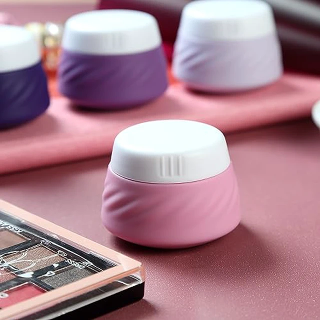 Alt view image 7 of 7 - Travel Containers for Toiletries, Silicone Cream Jars TSA Approved Size with Clear Bag, Leak-proof Accessories Lid Cosmetic Face Body Hand (4 Pack), 30ml